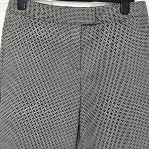 East 5th Women's 12 Secretly Slender Geometric Black White Cropped Capri Pants